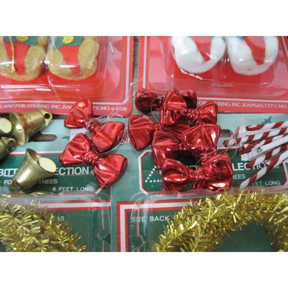 Huge Lot Sterling Itty Bitty Ornaments Tree Toppers Garland Mini Christmas Tree